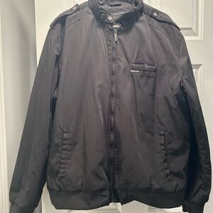 Members Only Black Windbreaker Jacket